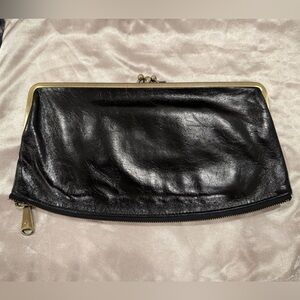 HOBO Black Leather Clutch
